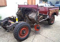 dismatling fred dibnah's land rover